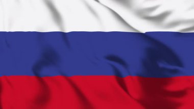 Rusya Bayrağı 4K Hareketin Üç Renkli Canlandırması