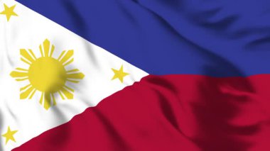 Filipinler Bayrağı 4K Hareket Özgürlüğünün Canlandırma Güneşi