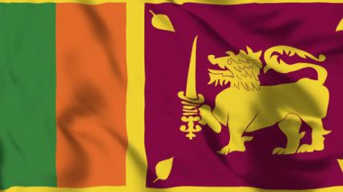 Sri Lanka Bayrağı 4K Animasyon Aslanı