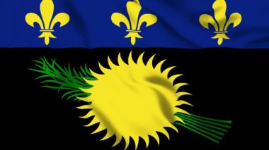 Guadeloupe Bayrak 4K Canlandırma Adası Mirası