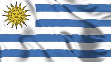 Uruguay Bayrağı 4K Özgürlük Animasyon Güneşi
