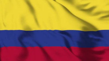 Kolombiya Bayrağı 4K Canlı Üçlü Renk Hareketi