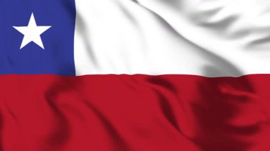 Şili Bayrağı 4K Animasyon Tek Yıldız Hareketi