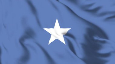 Somali Bayrağı 4K Animasyon Mavi Yıldız Hareketi