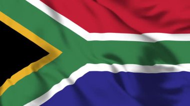 Güney Afrika Bayrağı 4K Animasyon Gökkuşağı Ulusu Harekette