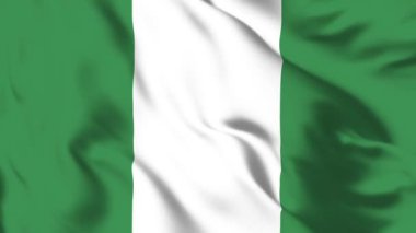Nijerya Bayrağı 4K Animasyon Yeşil & Beyaz Harekette