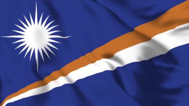 Marshall Adaları Bayrak 4K Canlı Okyanus Övgüsü