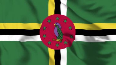 Dominica Bayrağı 4K Canlı Tropikal Ruh Hareketi