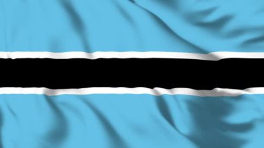 Botswana Bayrağı 4K Animasyon Mavi ve Siyah Uyum