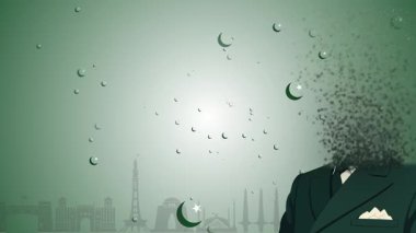 Pakistan 'ın Bağımsızlık Günü 4K Animasyon Hareketindeki Yurtsever Kutlama