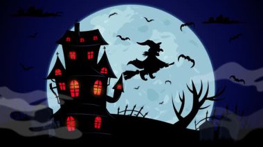 Cadılar Bayramı Ürkütücü Döngü Arkaplanı 4K Canlandırması