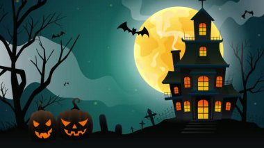 Cadılar Bayramı Ürkütücü Döngü Arkaplanı 4K Canlandırması