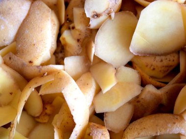 Patates kabuğu. Doğal gübre için patates kabuklarını kullanın: sürdürülebilir yaşam için atık azaltma ve toprak bakımı. Çevre ve bahçe için yeşil bir çözüm.
