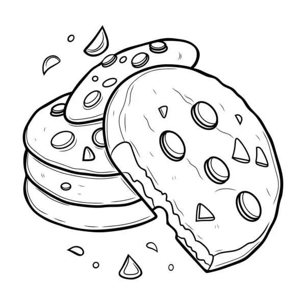 Kırık Kırıntılı Çikolata Kırık Kurabiye Çizimi.