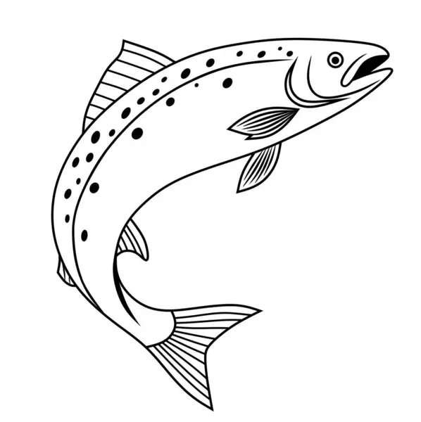 Somon balığı silueti vektör simgesini kes