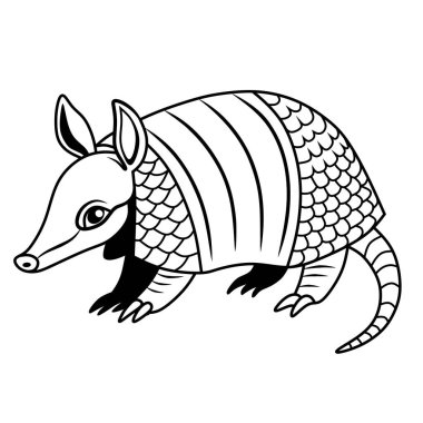 Armadillo 'nun beyazı izole edilmiş hali