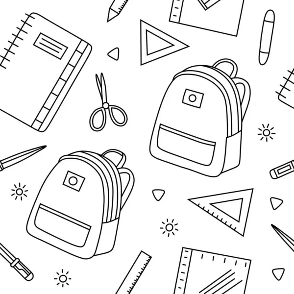 Kırtasiye malzemesi, saat ve çanta ile okul tasarımına geri dönen minimalist.