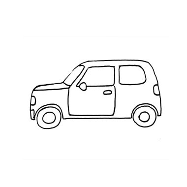 Basit Araba Çizgisi Resim Çizimi