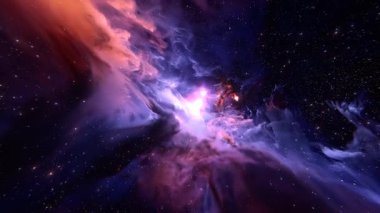 Güzel nebula ve yıldızlar. Galaksiler ve gezegenler