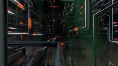 Birçok tüp ile soyut arkaplan döngülenmiş animasyon