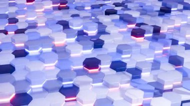 Altıgenler döngüsü canlandırılmış soyut arkaplan