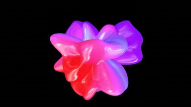 Pembe, mavi ve pembe sıvının soyut arkaplanı. 3d oluşturma.