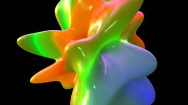 Sıvı sıçramanın soyut arkaplanı. 3 boyutlu resimleme, 3 boyutlu canlandırma.