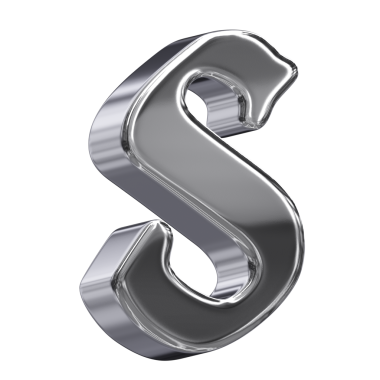 Zarif ve rafine edilmiş üç boyutlu S harfi. Parlatılmış gümüş kromdan güzelce yapılmış. Bu mektubun yansıtıcı yüzeyi ve pürüzsüz kıvrımları modern ve şık bir estetik yaratarak tasarım projeleri ve tabela tasarımı için ideal hale getiriyor.