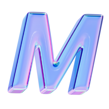 3d yazı tipi oluşturma yaratıcı harfi m