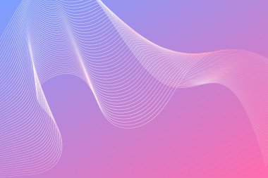 Pembe renk arkaplanı. dinamik çizgilerle dalga şekli.