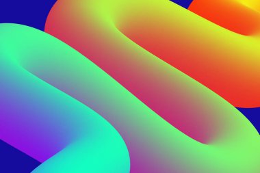 Değişken gradyan şekilli renkli sıvı ve geometrik arkaplan