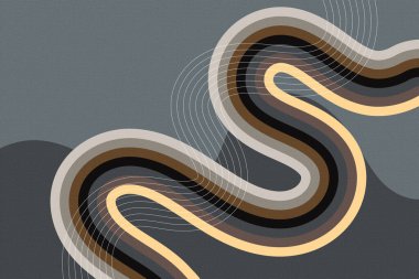 soyut dalgalı çizgiler, vektör sanatsal çizimler