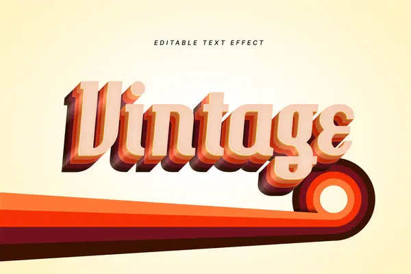 vektör vintage metin biçimi 3 d kalın metin efekti