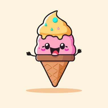 şirin dondurma illüstrasyon