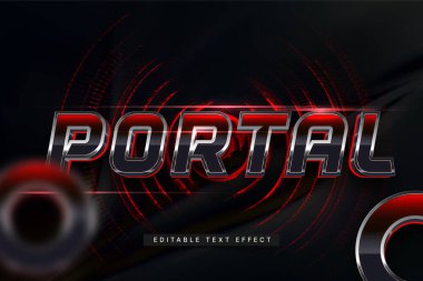 dijital teknoloji kavramı metin etkisi, düzenlenebilir vektör tipografi etkisi