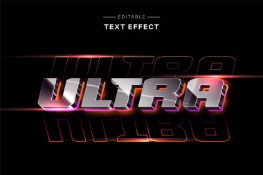 düzenlenebilir efekt biçimi, modern biçim metni, düzenlenebilir vektör tipografi efekti