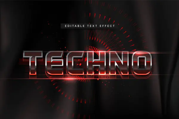 Modern teknoloji metin efekti, düzenlenebilir vektör tipografi efekti