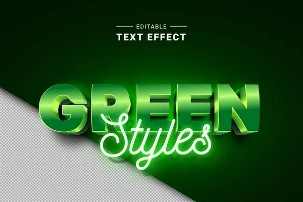 Düzenlenebilir metin efekti ile yeşil metin efekti, düzenlenebilir tipografi efekti