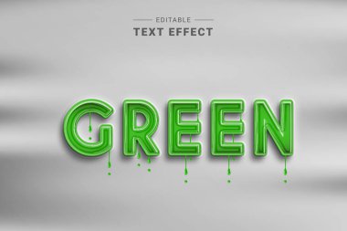 yeşil gradyan 3 boyutlu metin efekti