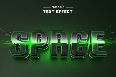 yeşil gradyan metin efekti, düzenlenebilir metin etkisi