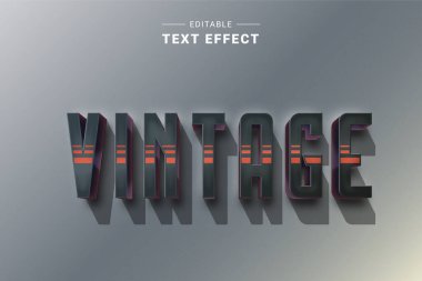 Moda teması üzerine modern metin biçimi olan bir metin efektinin vektör illüstrasyonu.