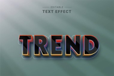 Moda gradyan düzenlenebilir vektör metin efekti