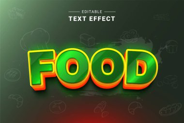 Düzenlenebilir metin efekti, yiyecek biçimi
