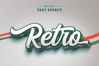 retro editable text effect
