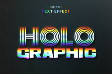 neon metin efekti retro gradyan efekti, vektör illüstrasyonu ile düzenlenebilir