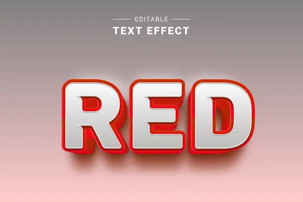 Gradyan arkaplanda parlak kırmızı metin efekti. vektör düzenlenebilir