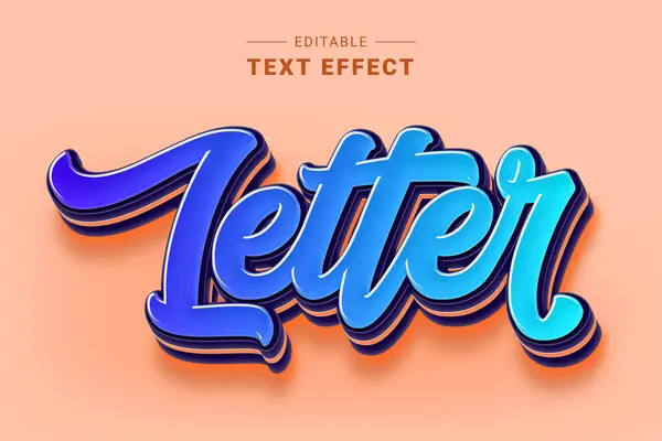 renkli harfler düzenlenebilir tipografi efekti