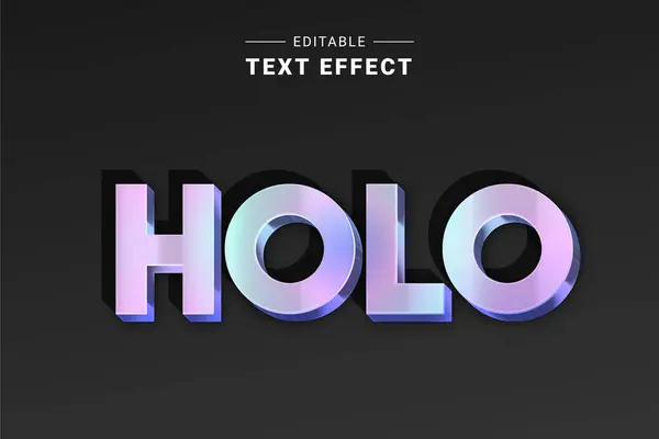 Düzenlenebilir metin efekti, modern holografik biçim