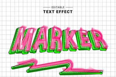 renkli metin efekti tasarımı