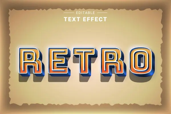 Retro metin efekti düzenlenebilir